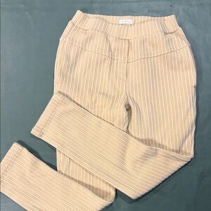 PHIL & PHAE KIDS Cream Striped Dress Pants - Elegant Formal Bottoms